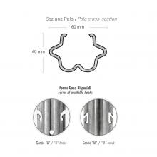 Inter-row post 60x40 STAR PLUS sections